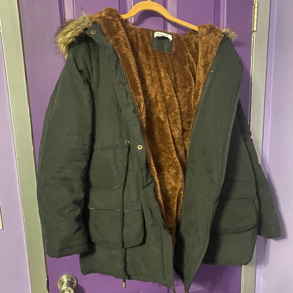 Maacie black size large maternity coat - Picture 3 of 5